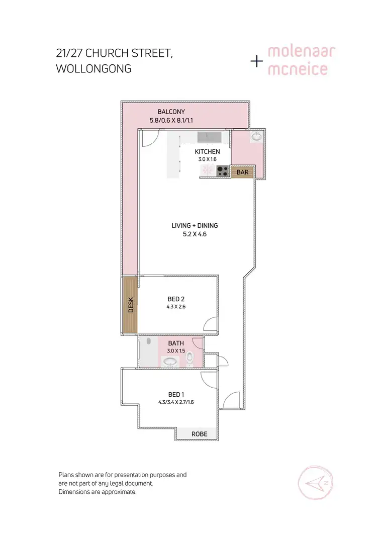 Floorplan of Homely apartment listing, 21/27 Church Street, Wollongong NSW 2500