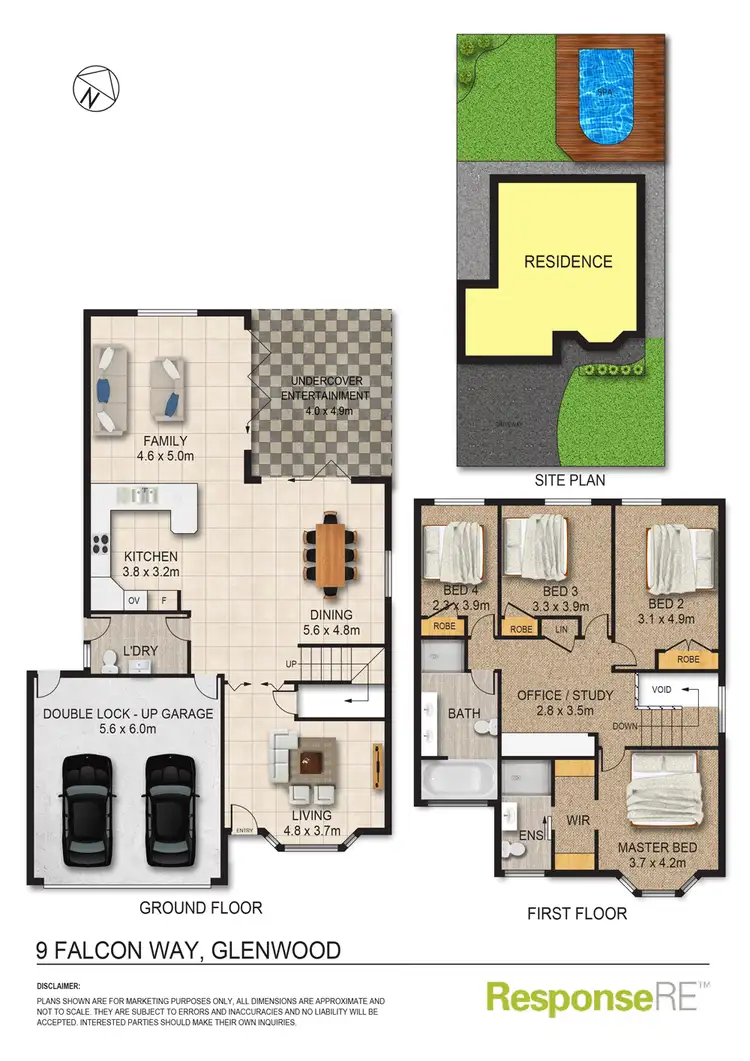 Floorplan of Homely house listing, 9 Falcon Way, Glenwood NSW 2768
