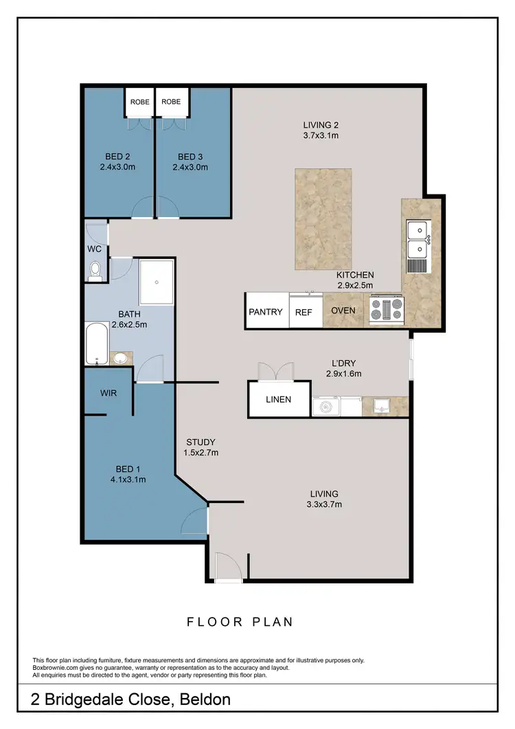 Floorplan of Homely house listing, 2 Bridgedale Close, Beldon WA 6027