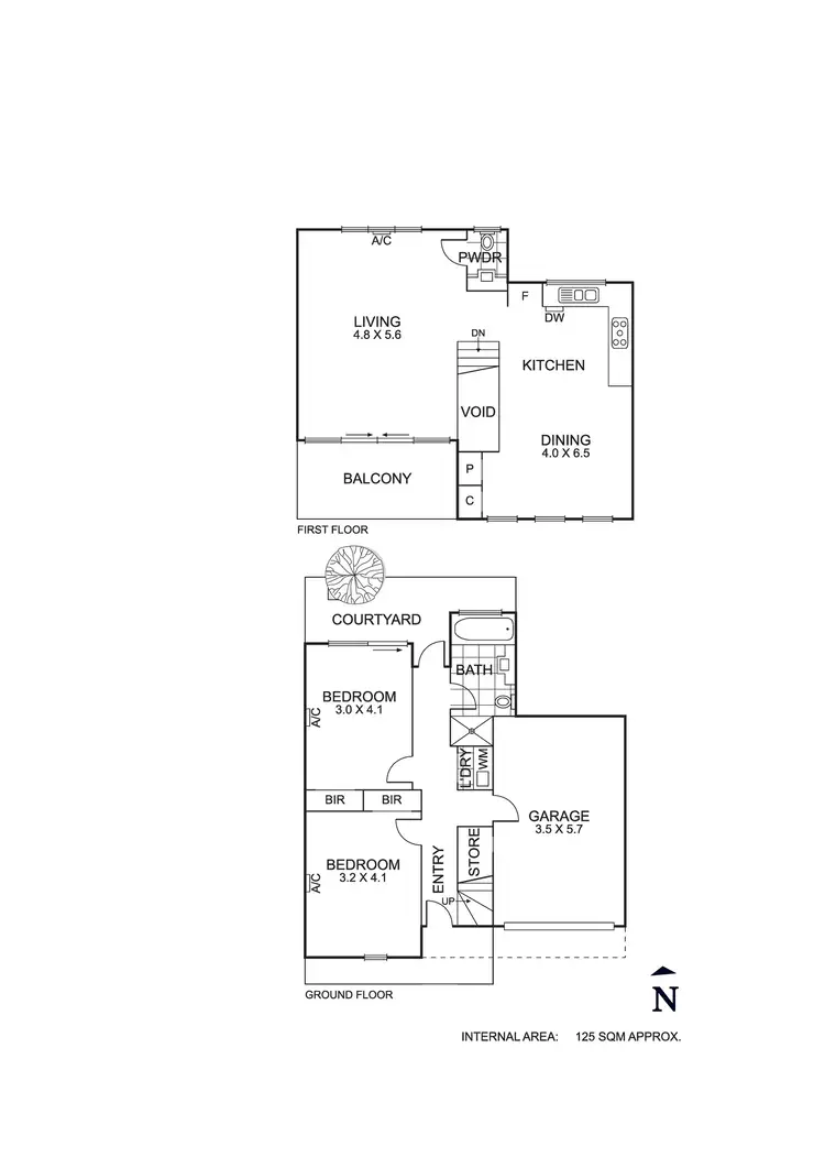 Floorplan of Homely townhouse listing, 14 Carron Street, Coburg VIC 3058