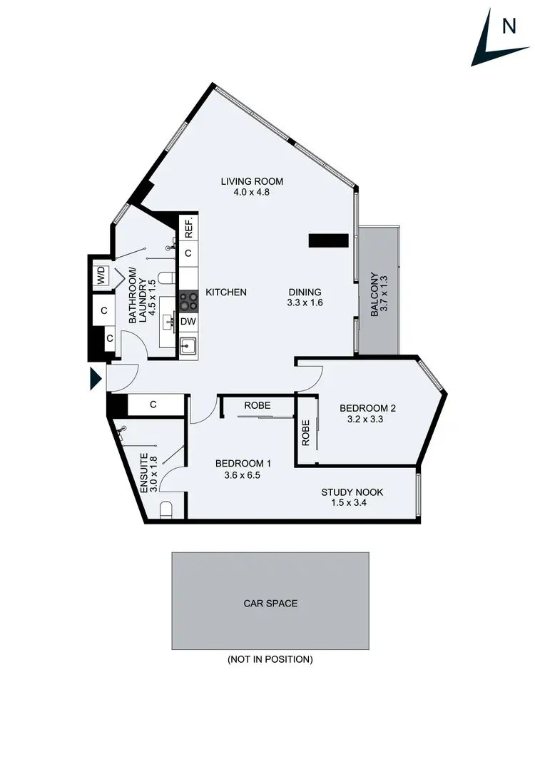 Floorplan of Homely apartment listing, 812/673 La Trobe Street, Docklands VIC 3008