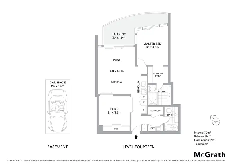 Floorplan of Homely apartment listing, 11402/3113 Surfers Paradise Boulevard, Surfers Paradise QLD 4217