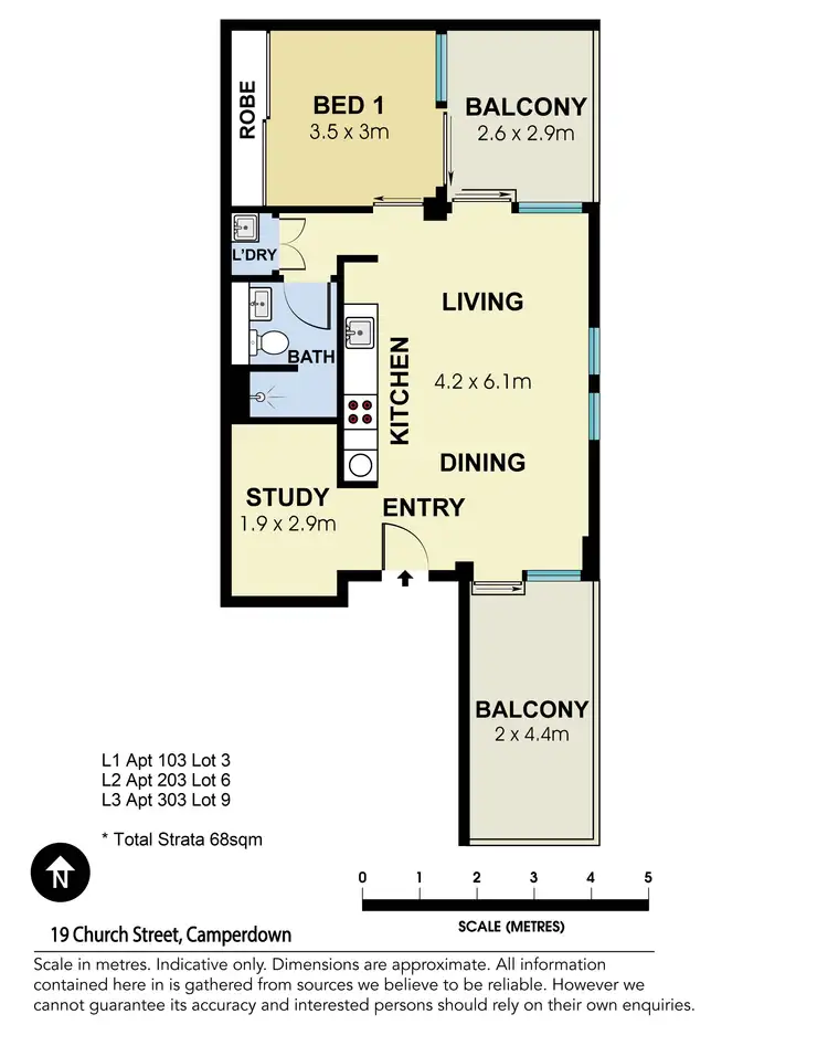 Floorplan of Homely apartment listing, 302/19 Church Street, Camperdown NSW 2050