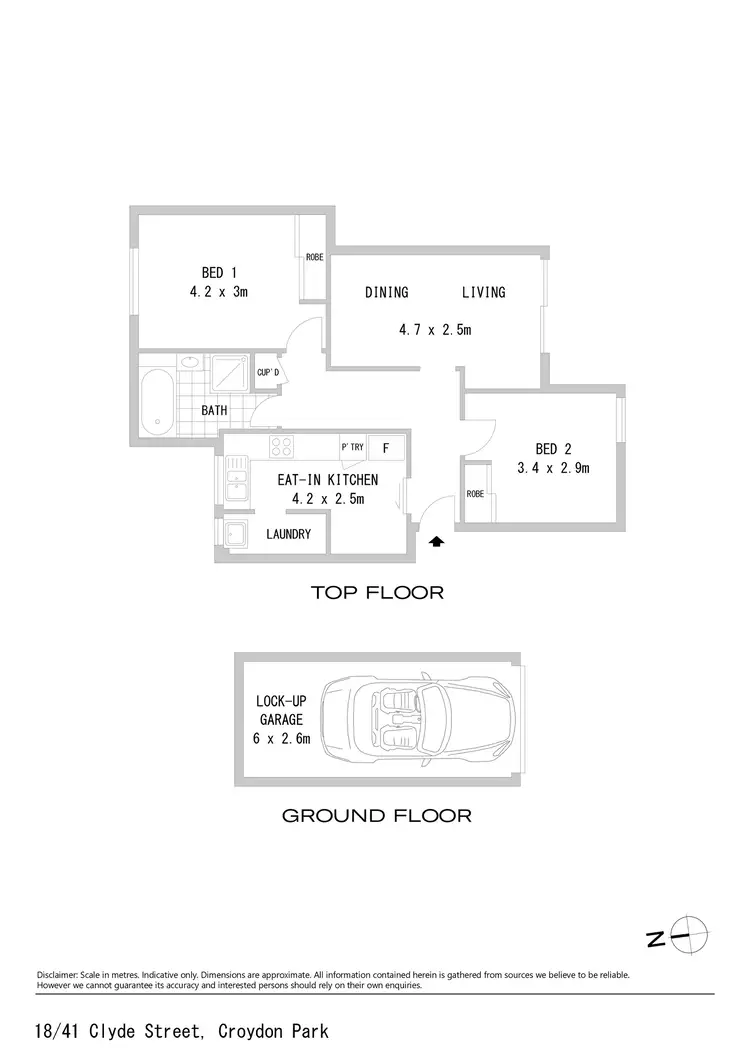 Floorplan of Homely apartment listing, 18/41 Clyde Street, Croydon Park NSW 2133