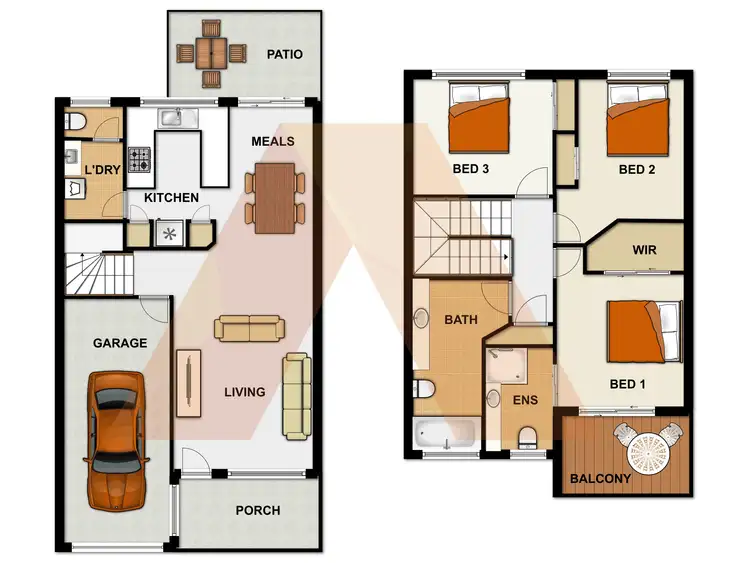 Floorplan of Homely townhouse listing, 34/1 Daintree Drive, Parkinson QLD 4115
