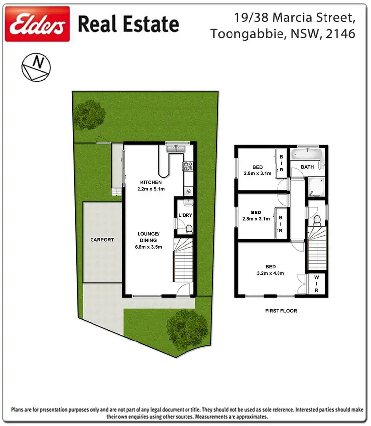 Floorplan of Homely townhouse listing, 19/38 Marcia Street, Toongabbie NSW 2146