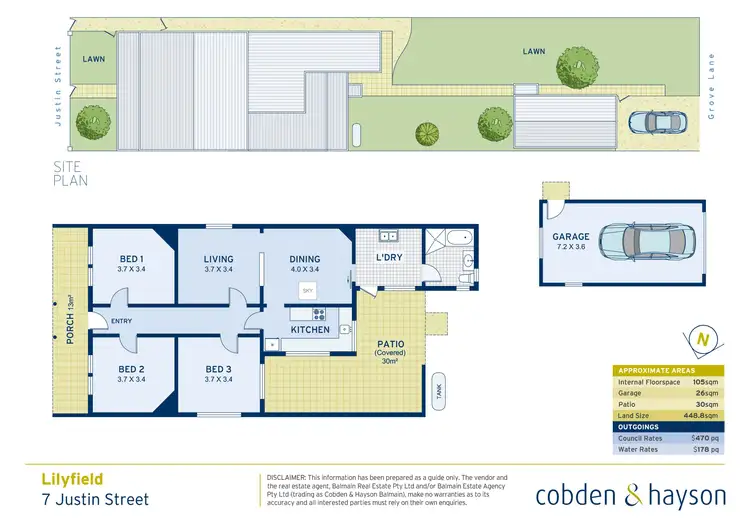 Floorplan of Homely house listing, 7 Justin Street, Lilyfield NSW 2040