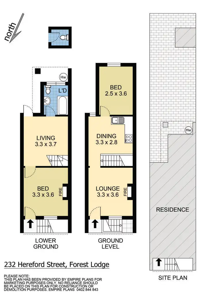 Floorplan of Homely terrace listing, 232 Hereford Street, Forest Lodge NSW 2037