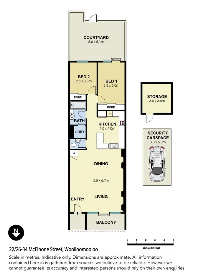 Floorplan of Homely apartment listing, 22/26 McElhone Street, Woolloomooloo NSW 2011