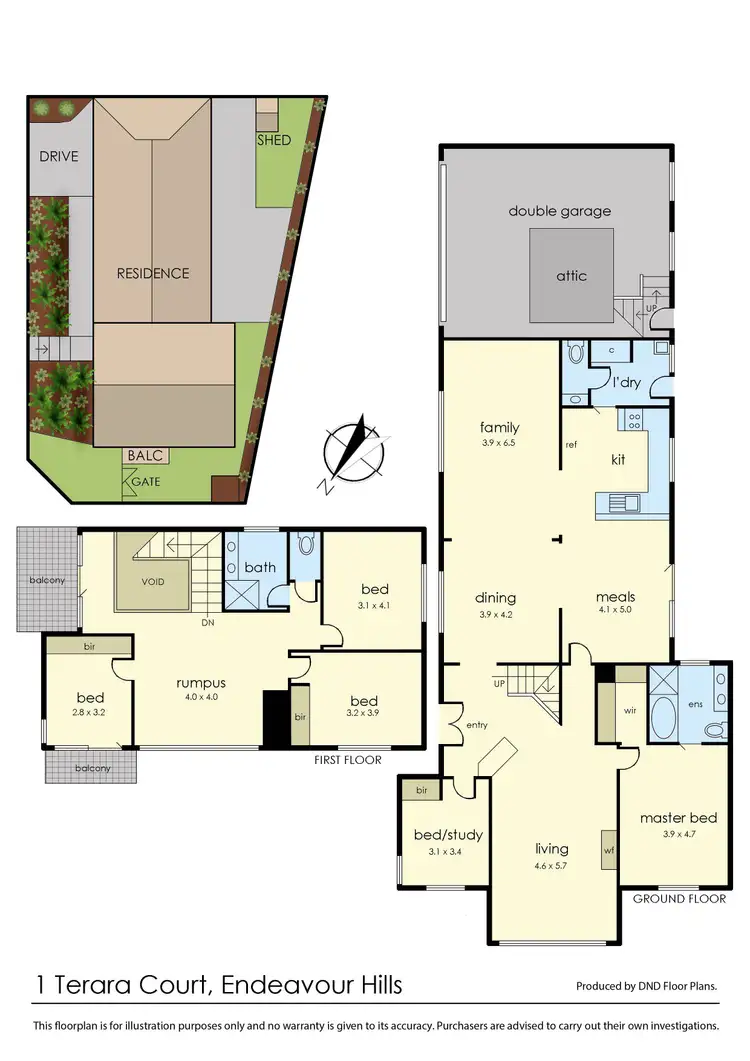 Floorplan of Homely house listing, 1 Terara Crt, Endeavour Hills VIC 3802