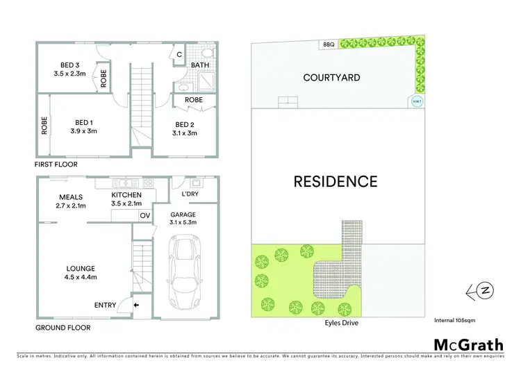 Floorplan of Homely townhouse listing, 2/40 Eyles Drive, East Ballina NSW 2478