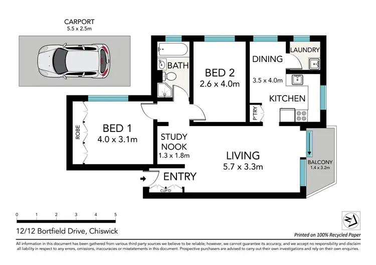 Floorplan of Homely unit listing, 12/12 Bortfield Drive, Chiswick NSW 2046
