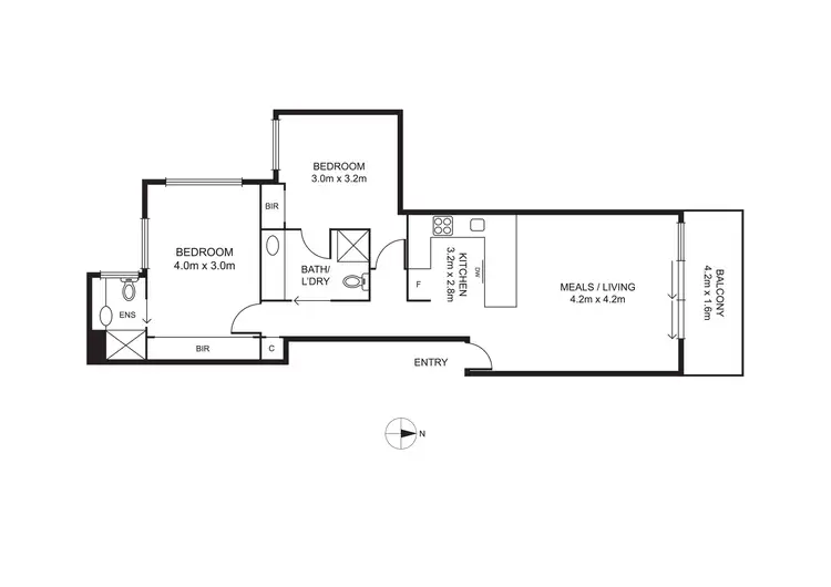 Floorplan of Homely apartment listing, 202/4 Atkin Street, North Melbourne VIC 3051