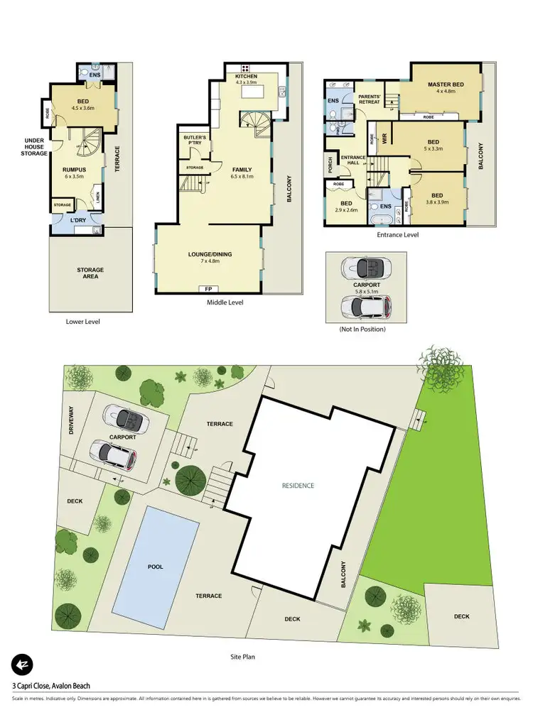 Floorplan of Homely house listing, 3 Capri Close, Avalon Beach NSW 2107