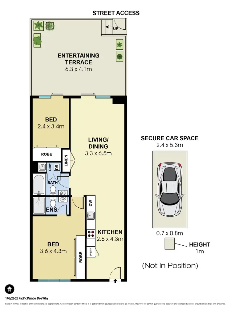 Floorplan of Homely unit listing, G14/23 Pacific Parade, Dee Why NSW 2099