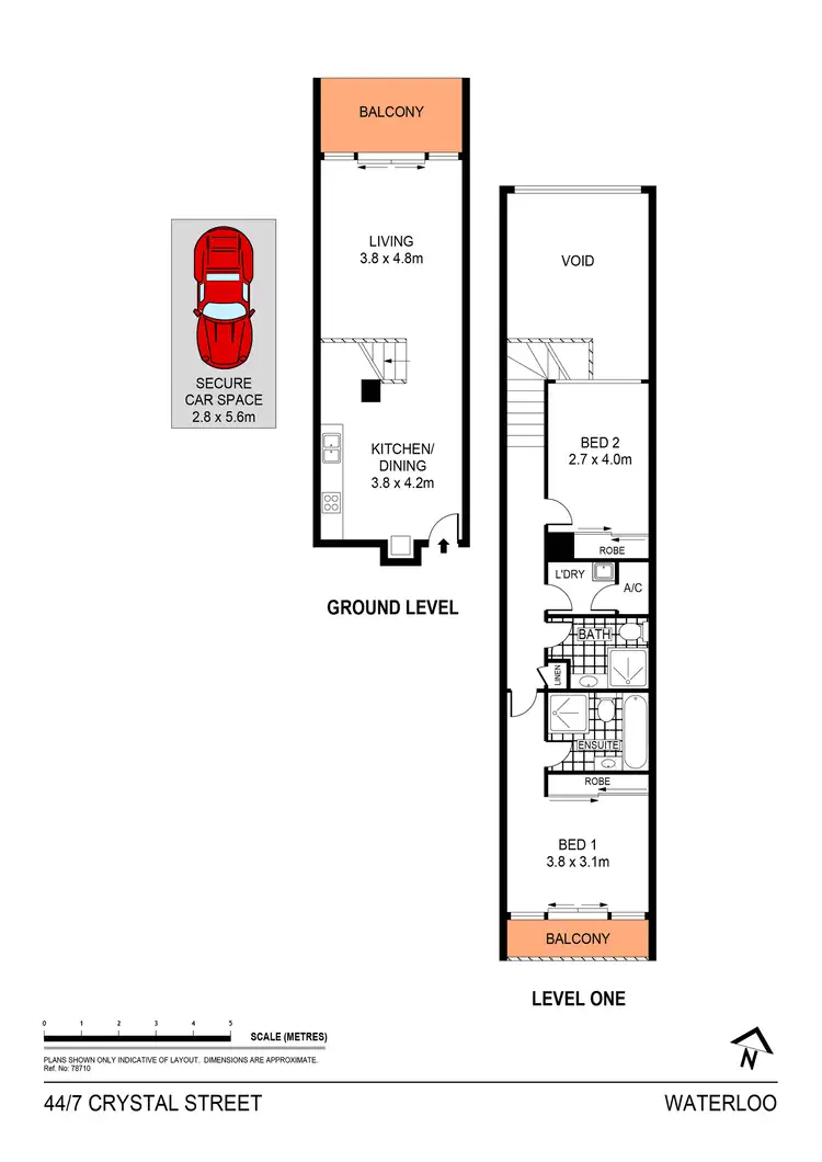 Floorplan of Homely apartment listing, 44/7 Crystal Street, Waterloo NSW 2017