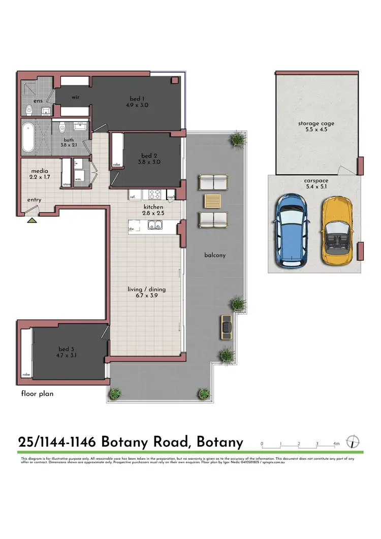 Floorplan of Homely apartment listing, 25/1144-1146 Botany Road, Botany NSW 2019