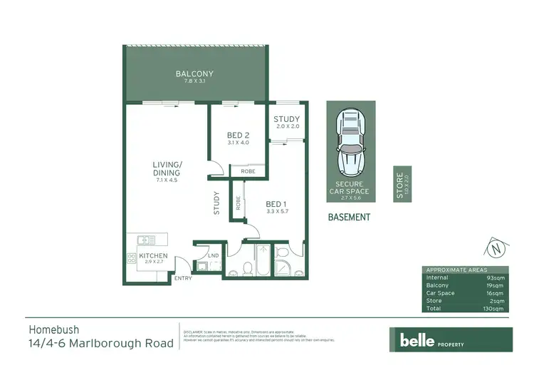Floorplan of Homely apartment listing, 14/4-6 Marlborough Road, Homebush West NSW 2140