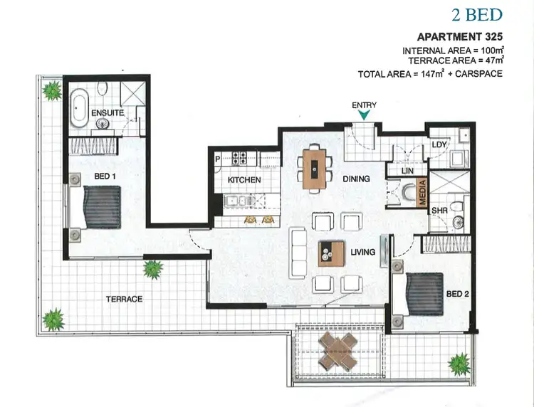 Floorplan of Homely apartment listing, 325/9 Mallard Lane, Warriewood NSW 2102