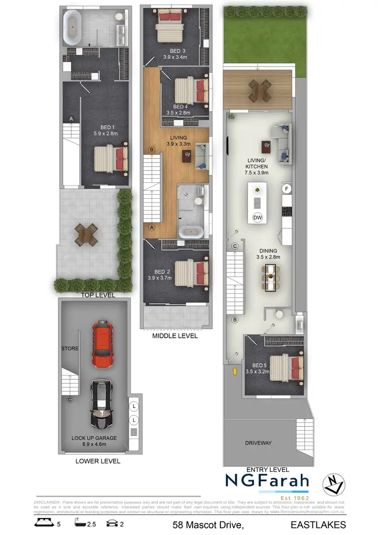 Floorplan of Homely house listing, 58 Mascot Drive, Eastlakes NSW 2018