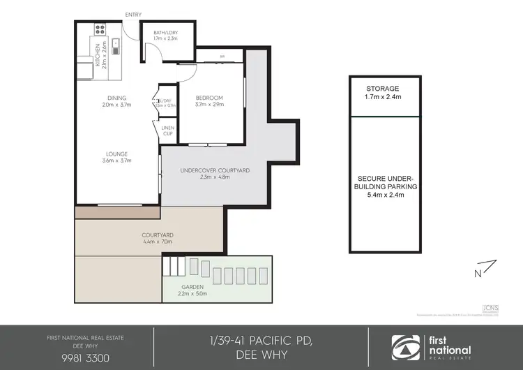 Floorplan of Homely apartment listing, 1/39-41 Pacific Parade, Dee Why NSW 2099