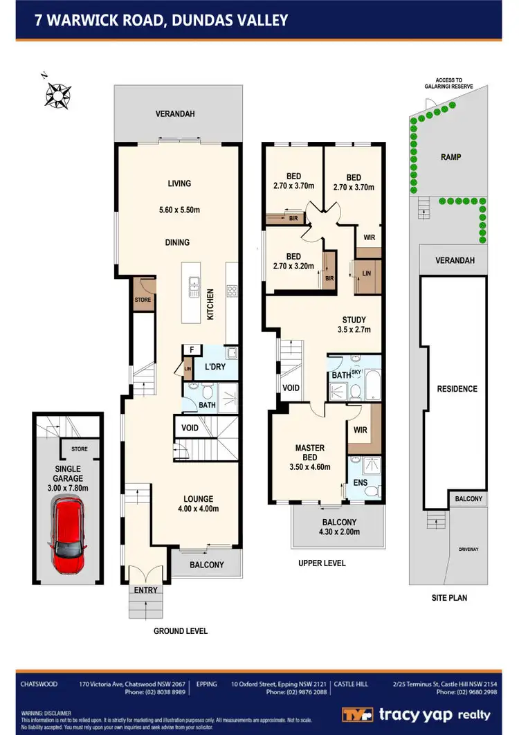 Floorplan of Homely semi-detached listing, 7 Warwick Road, Dundas Valley NSW 2117