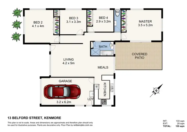 Floorplan of Homely house listing, 13 Belford Street, Kenmore QLD 4069