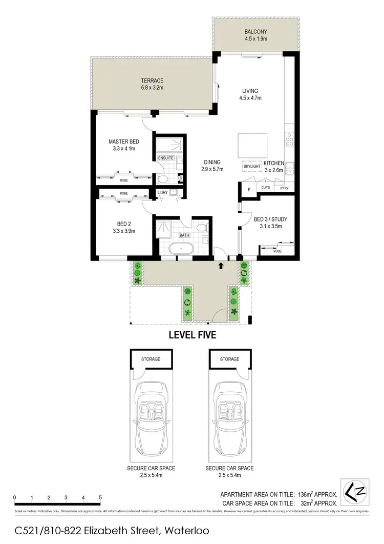 Floorplan of Homely apartment listing, C521/810-822 Elizabeth Street, Waterloo NSW 2017