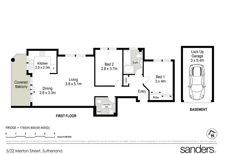 Floorplan of Homely apartment listing, 5/22 Merton Street, Sutherland NSW 2232