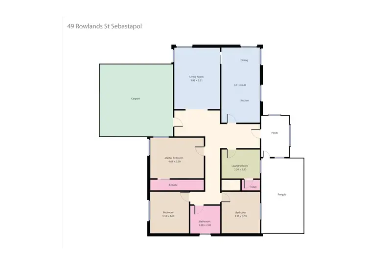 Floorplan of Homely house listing, 49 Rowlands Street, Sebastopol VIC 3356