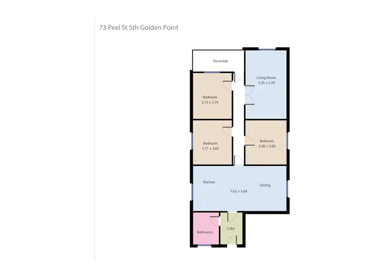 Floorplan of Homely house listing, 73 Peel Street South, Golden Point VIC 3350