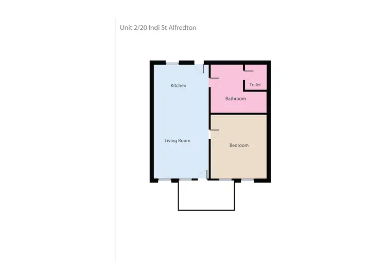 Floorplan of Homely unit listing, 2/20 Indi Street, Alfredton VIC 3350