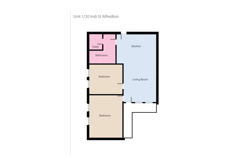 Floorplan of Homely unit listing, 1/20 Indi Street, Alfredton VIC 3350