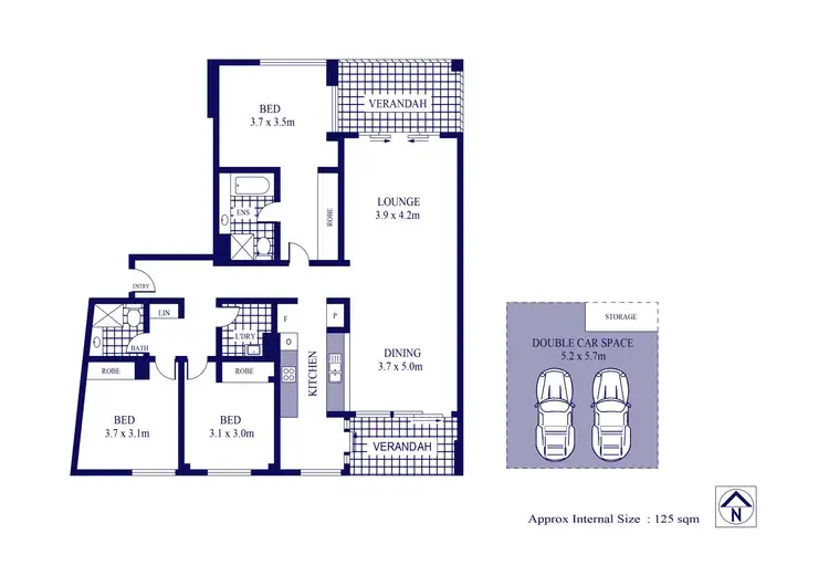 Floorplan of Homely apartment listing, 309/18 Village Drive, Breakfast Point NSW 2137