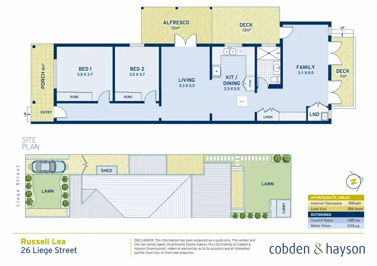 Floorplan of Homely semi-detached listing, 26 Liege Street, Russell Lea NSW 2046