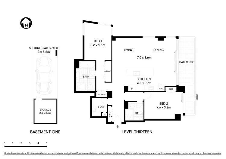 Floorplan of Homely apartment listing, 1305/55 Lavender Street, Milsons Point NSW 2061