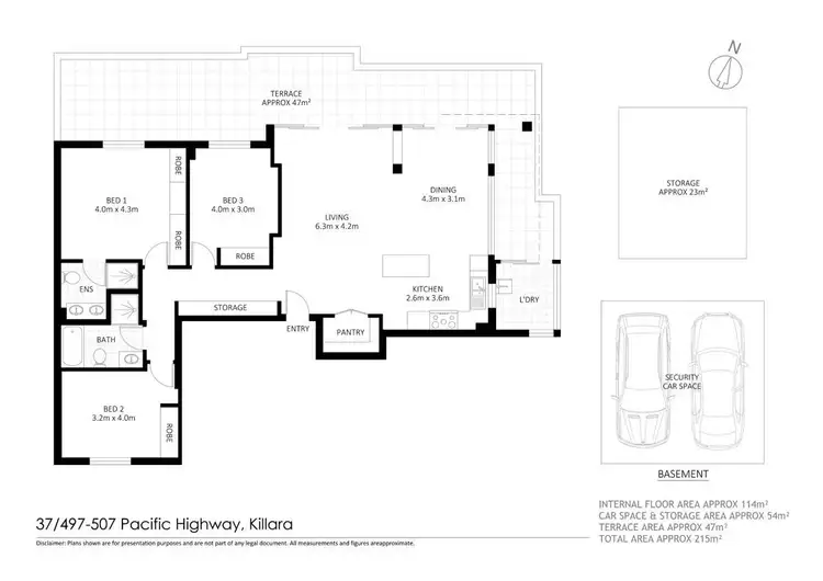 Floorplan of Homely unit listing, 37/497-507 Pacific Highway, Killara NSW 2071
