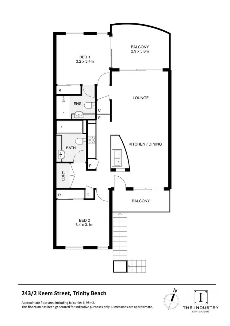 Floorplan of Homely unit listing, 243/2 Keem Street, Trinity Beach QLD 4879