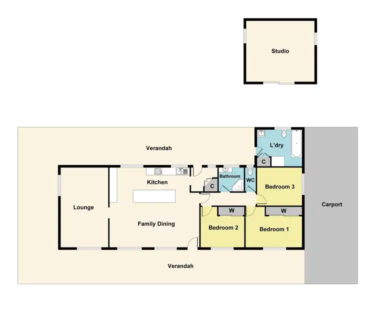 Floorplan of Homely rural property listing, 101 William Street Majorca Via, Maryborough VIC 3465
