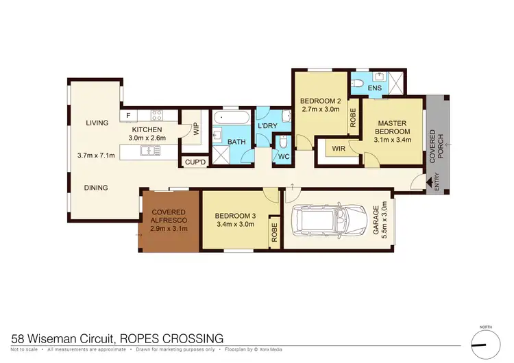 Floorplan of Homely house listing, 58 Wiseman Circuit, Ropes Crossing NSW 2760