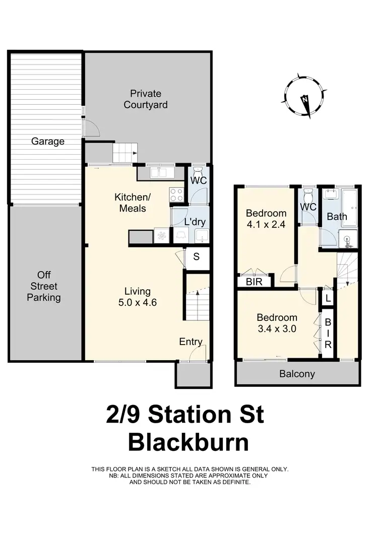Floorplan of Homely unit listing, 2/9 Station Street, Blackburn VIC 3130
