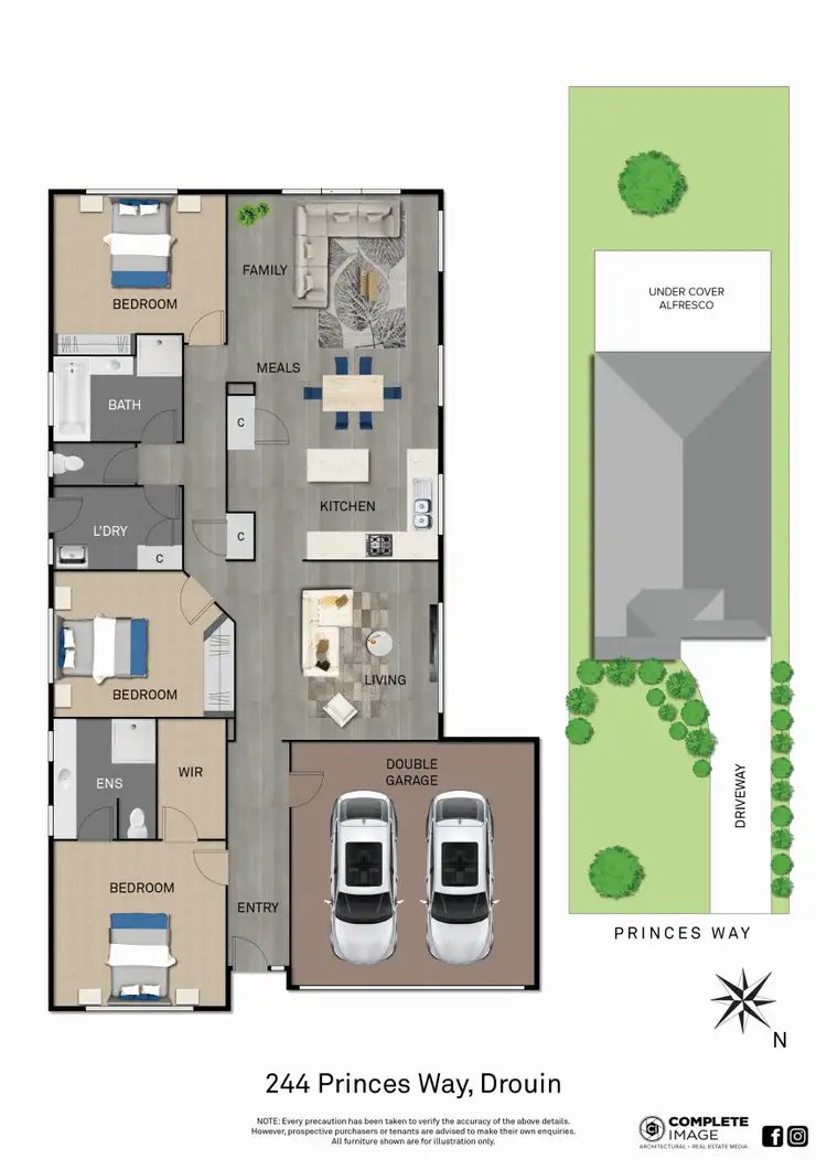 Floorplan of Homely house listing, 244 Princes Way, Drouin VIC 3818