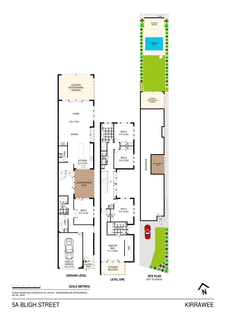 Floorplan of Homely semi-detached listing, 5A Bligh Street, Kirrawee NSW 2232