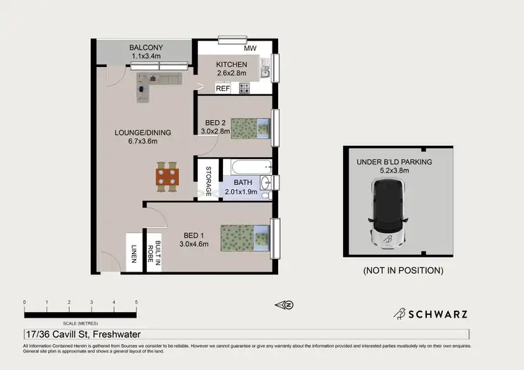 Floorplan of Homely unit listing, 17/36 Cavill Street, Freshwater NSW 2096