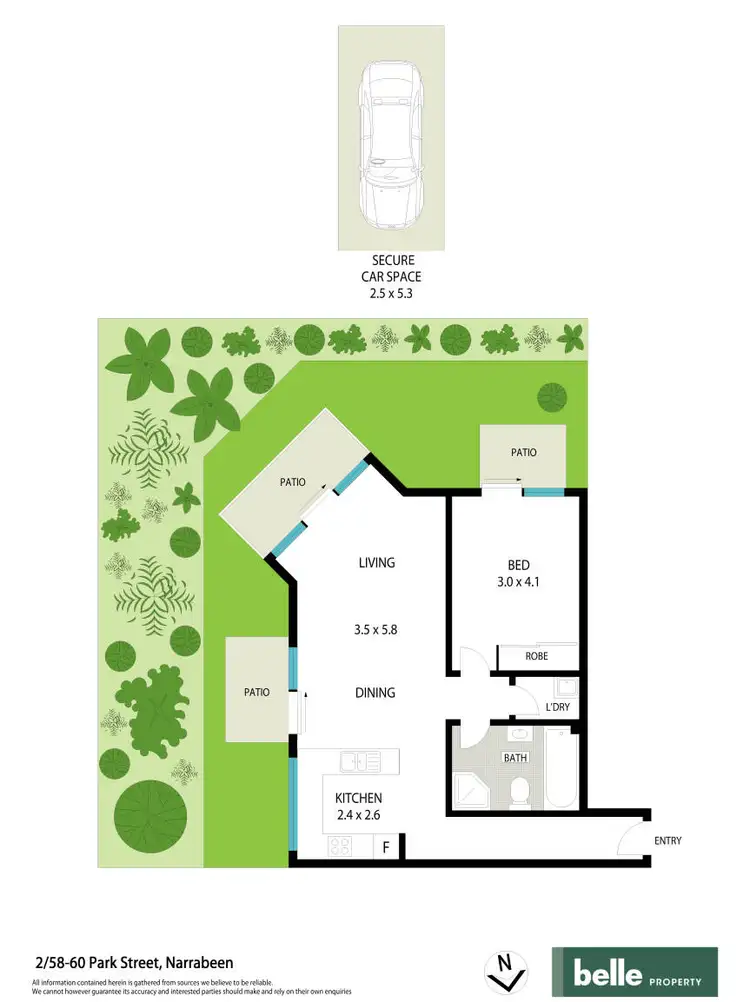 Floorplan of Homely apartment listing, 2/58-60 Park Street, Narrabeen NSW 2101