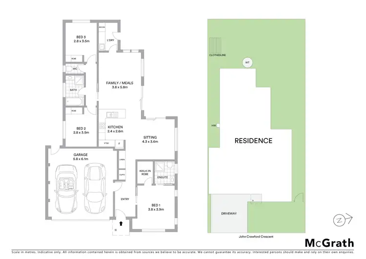 Floorplan of Homely house listing, 25 John Crawford Crescent, Casey ACT 2913