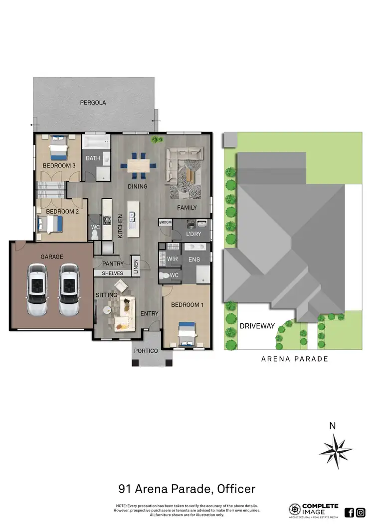 Floorplan of Homely house listing, 91 Arena Parade, Officer VIC 3809