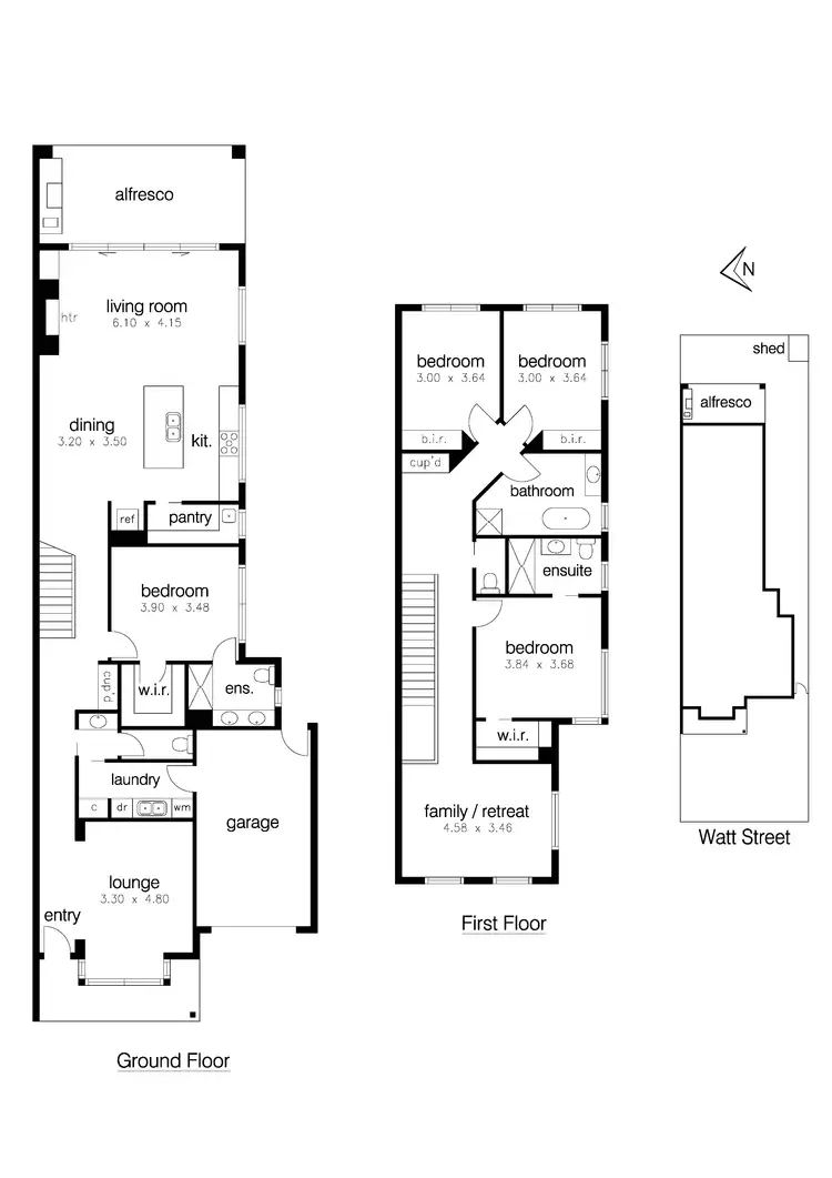 Floorplan of Homely house listing, 51A Watt Street, South Kingsville VIC 3015