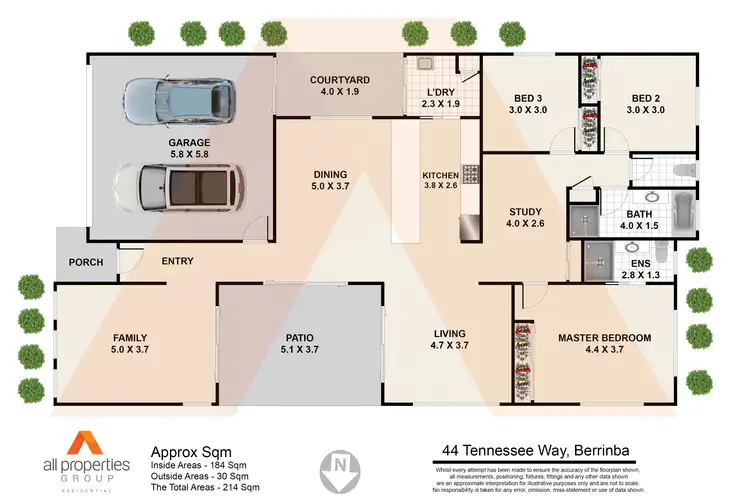 Floorplan of Homely house listing, 44 Tennessee Way, Berrinba QLD 4117