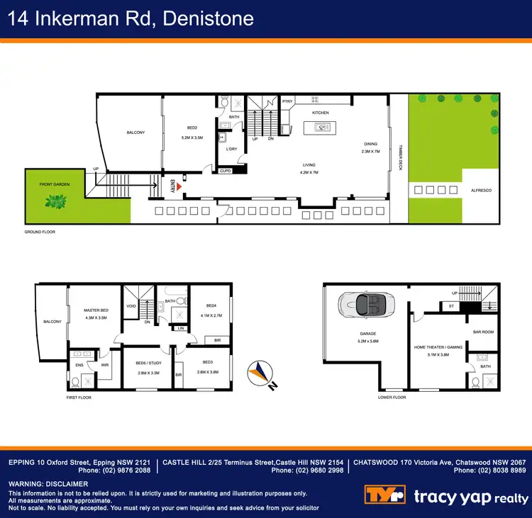 Floorplan of Homely semi-detached listing, 14 Inkerman Road, Denistone NSW 2114